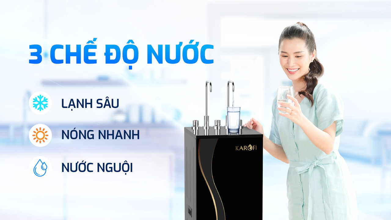 Máy lọc nước nóng nguội Karofi KAD-D66S PRO